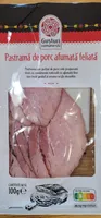 Pastramă de porc afumată feliată