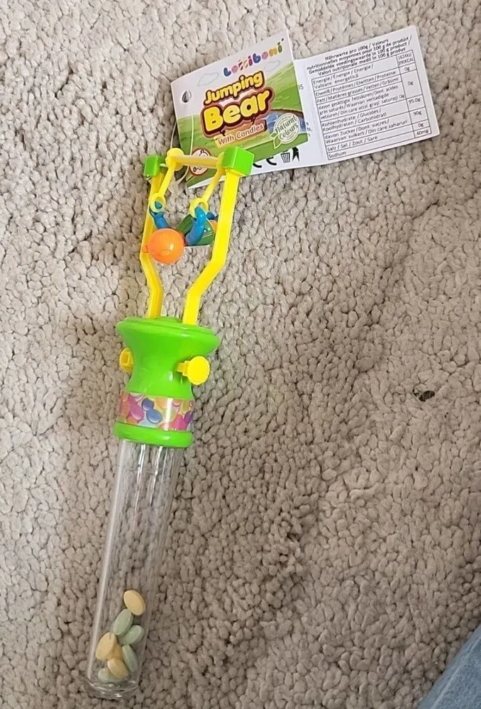 jumping bear with candies