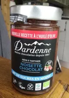 Pâte à tartiner noisette chocolat à l'huile d'olive