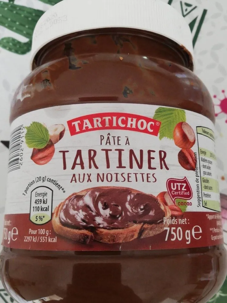 Pâte à tartiner aux noisettes