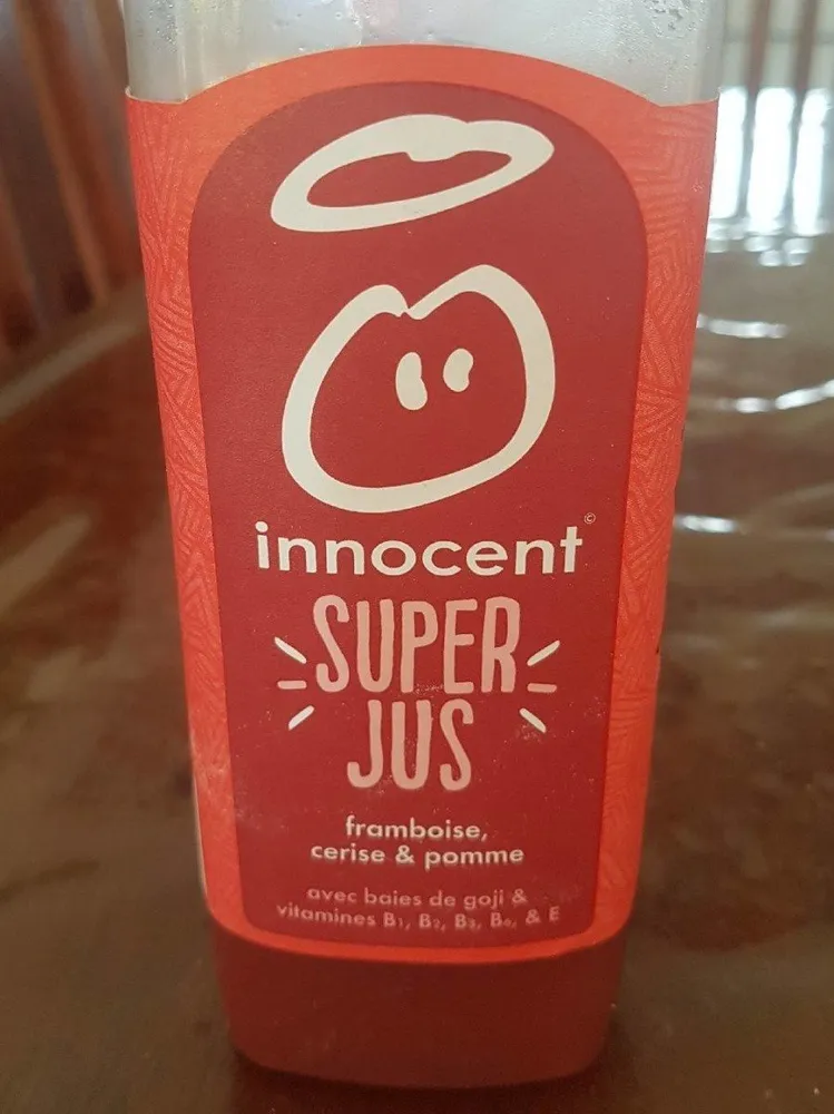 super jus, framboise, cerise et pomme