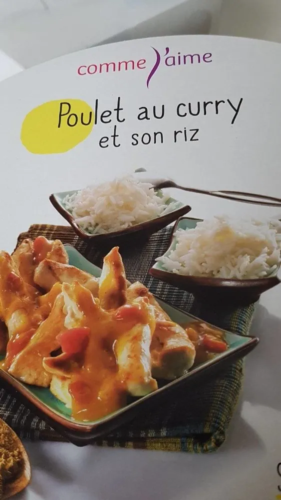 poulet au curry et son riz
