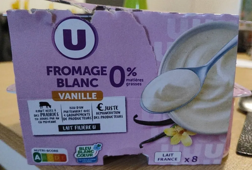 Fromage blanc 0% matières grasses vanille