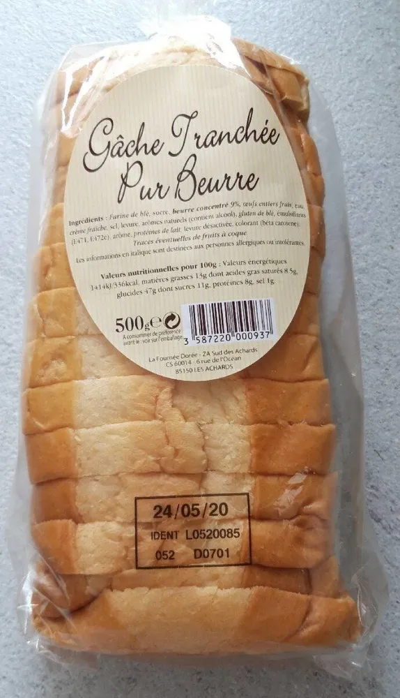Gâche tranchée pour beurre