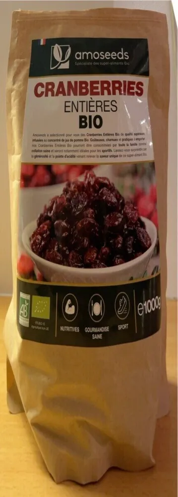 Cranberries entieres bio
