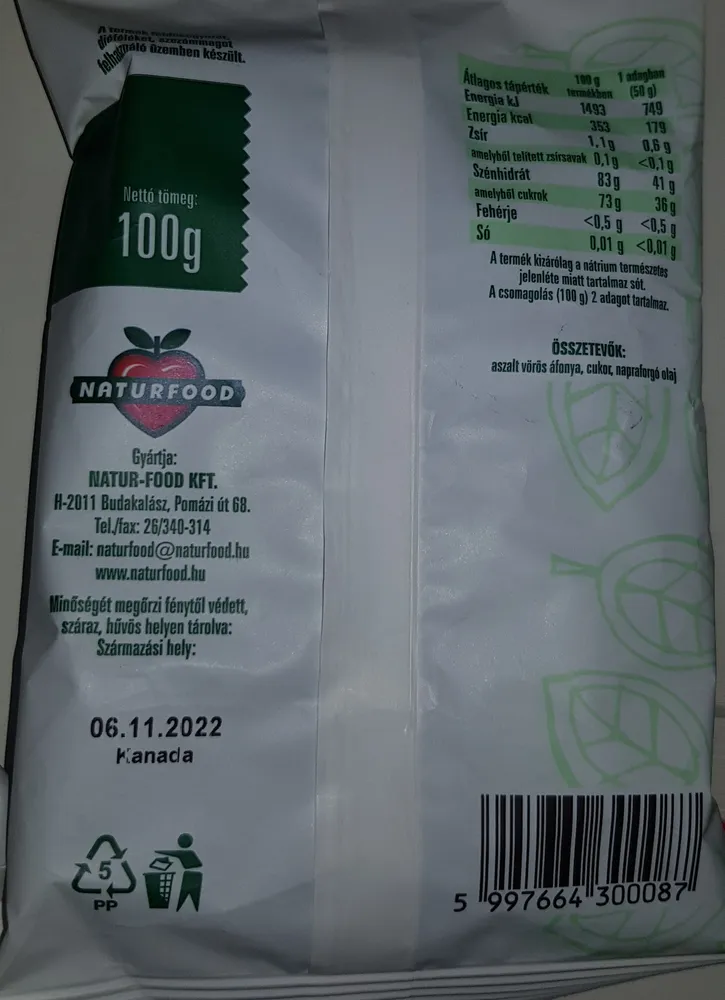 vörös àfonya