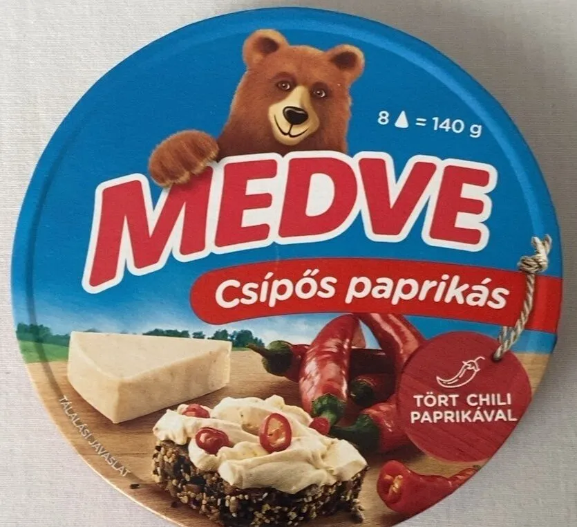 Medve csípős paprikás kenhető, félzsíros ömlesztett sajt