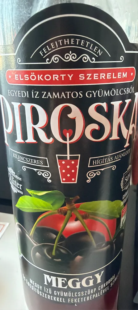 Piroska meggy ízű szörp