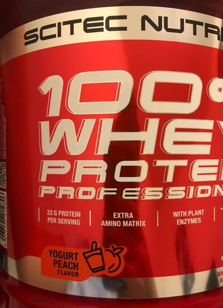 100% whey pro yaourt pêche