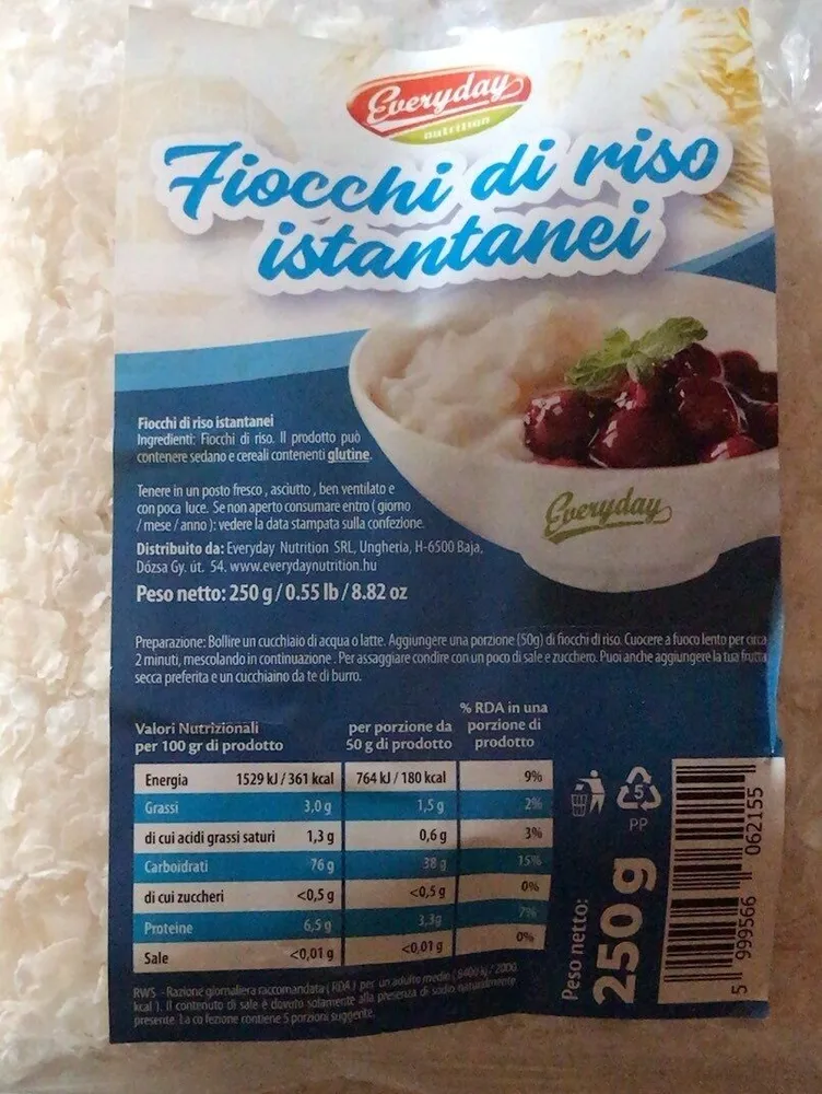 Fiocchi di riso istantanei