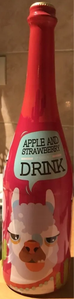 Boisson pétillante goût pomme-fraise
