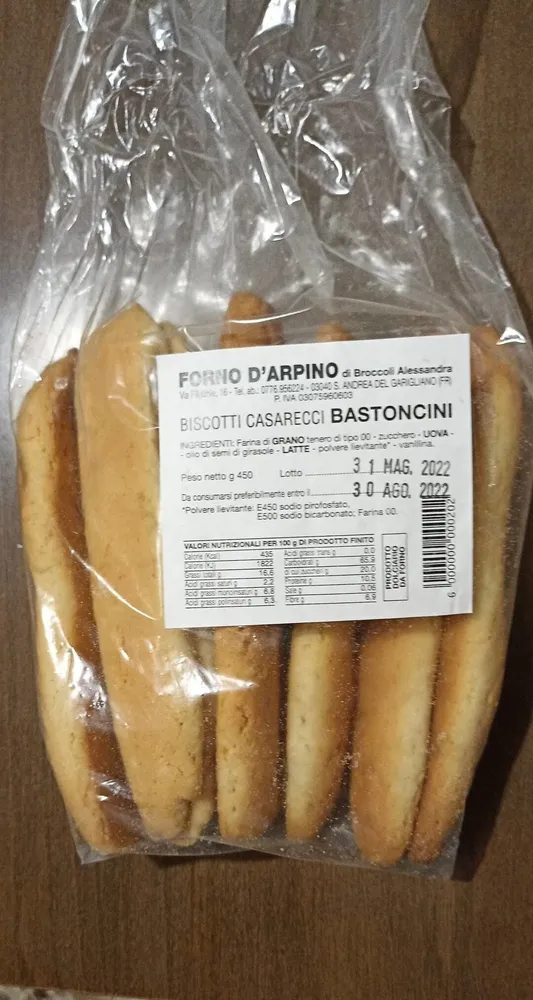 Biscotti casarecci Bastoncini