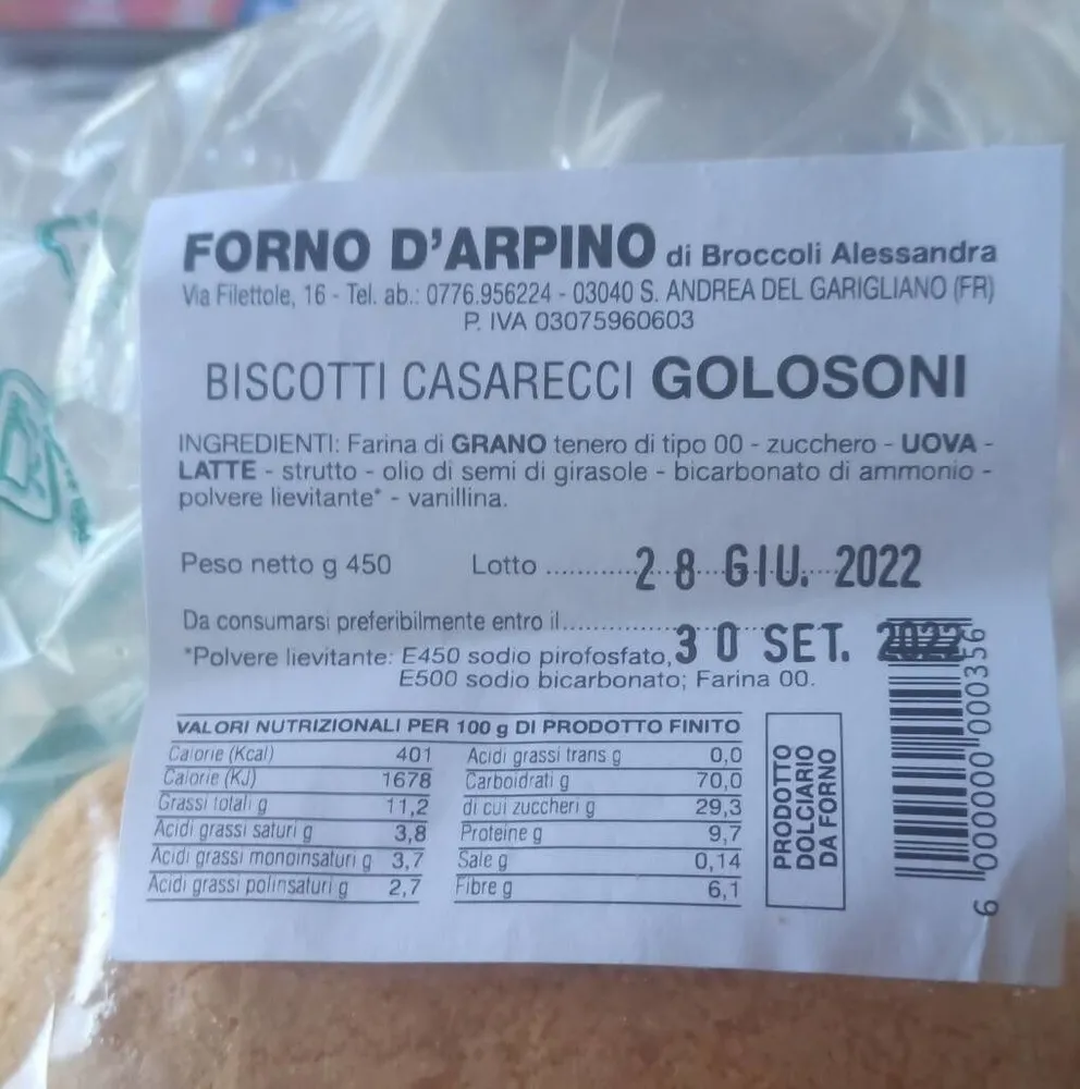 Biscotti casarecci golosoni