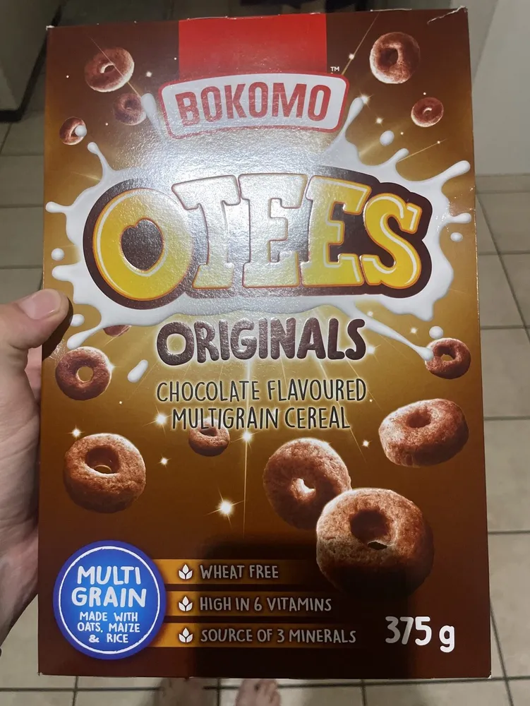 oteess originals chocolate flavoured multigrain tossed cereal