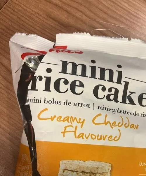 Mini rice cakes cheddar flavour