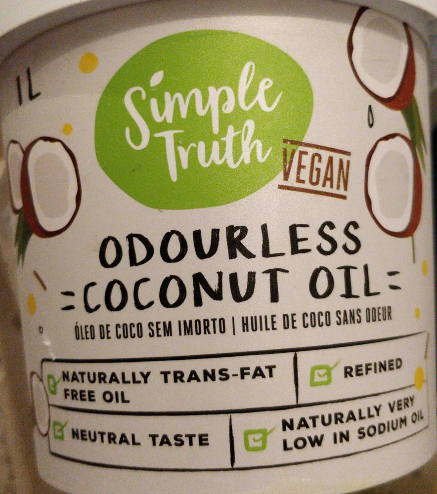 Odourless coconut oil