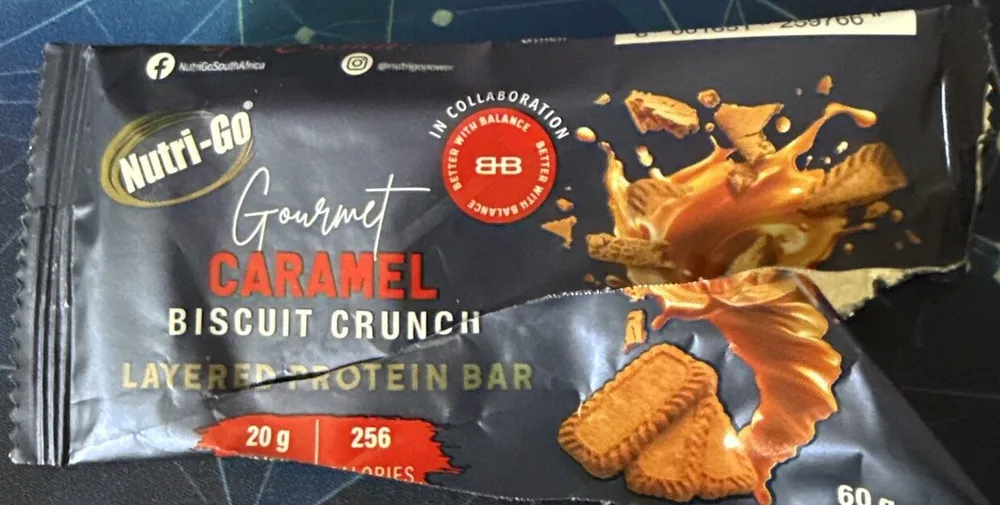 CARAMEL BISCUIT CRUNCH LAYERED PROTEIN BAR