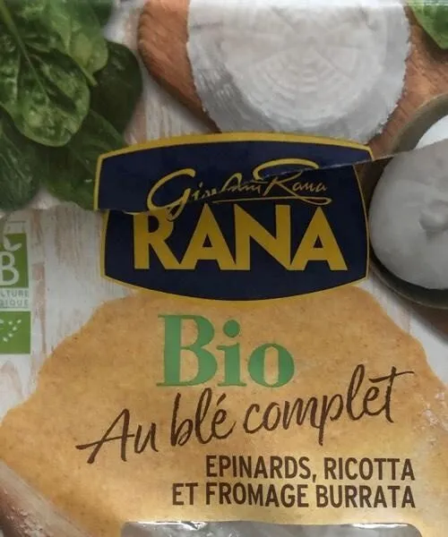 Épinard ricotta et fromage burrata bio eu blé complet