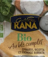 Épinard ricotta et fromage burrata bio eu blé complet