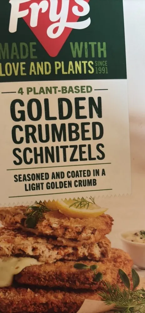 4 Plant-Based Golden Crumbed Schnitzels