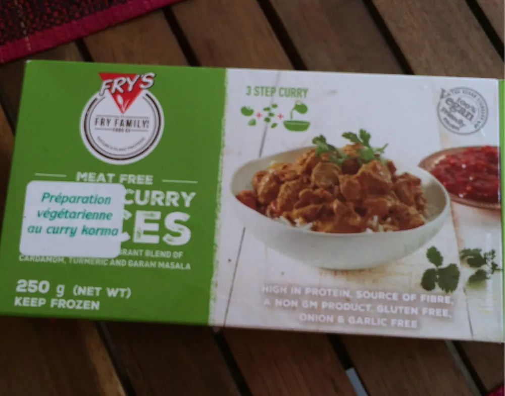 Préparation végétarienne au curry korma