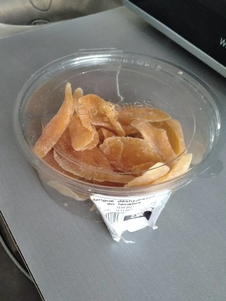 Mangue déshydratée en lamelles