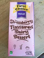 Strawberry flavored dairy dessert