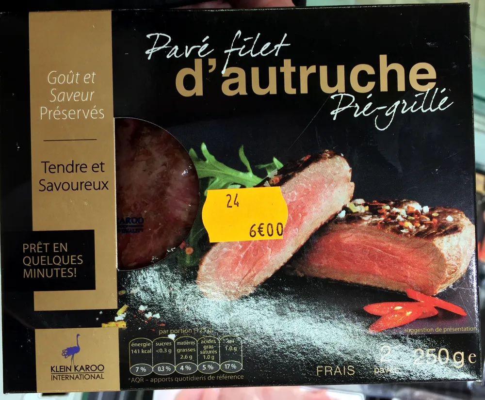 Pavé filet d'Autruche pré-grillé