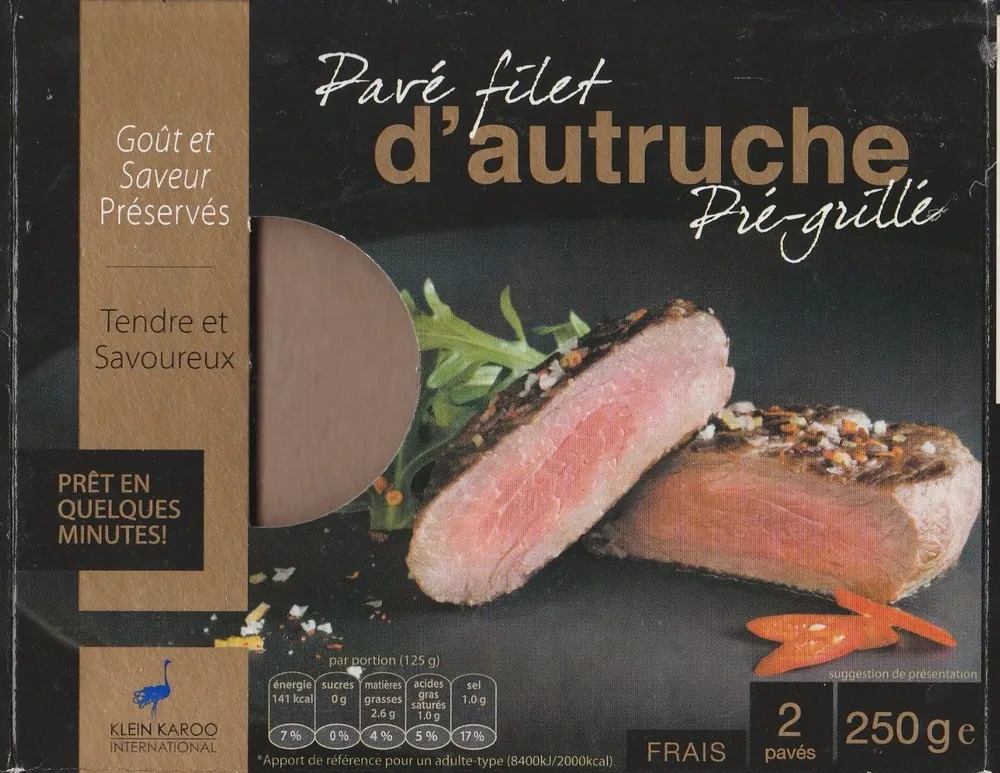 Pavé filet d'autruche pré-grillé