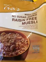 Raisin free muesli no sugar added