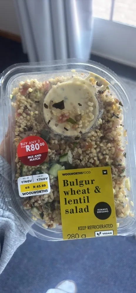 Bulgur wheat & lentil salad