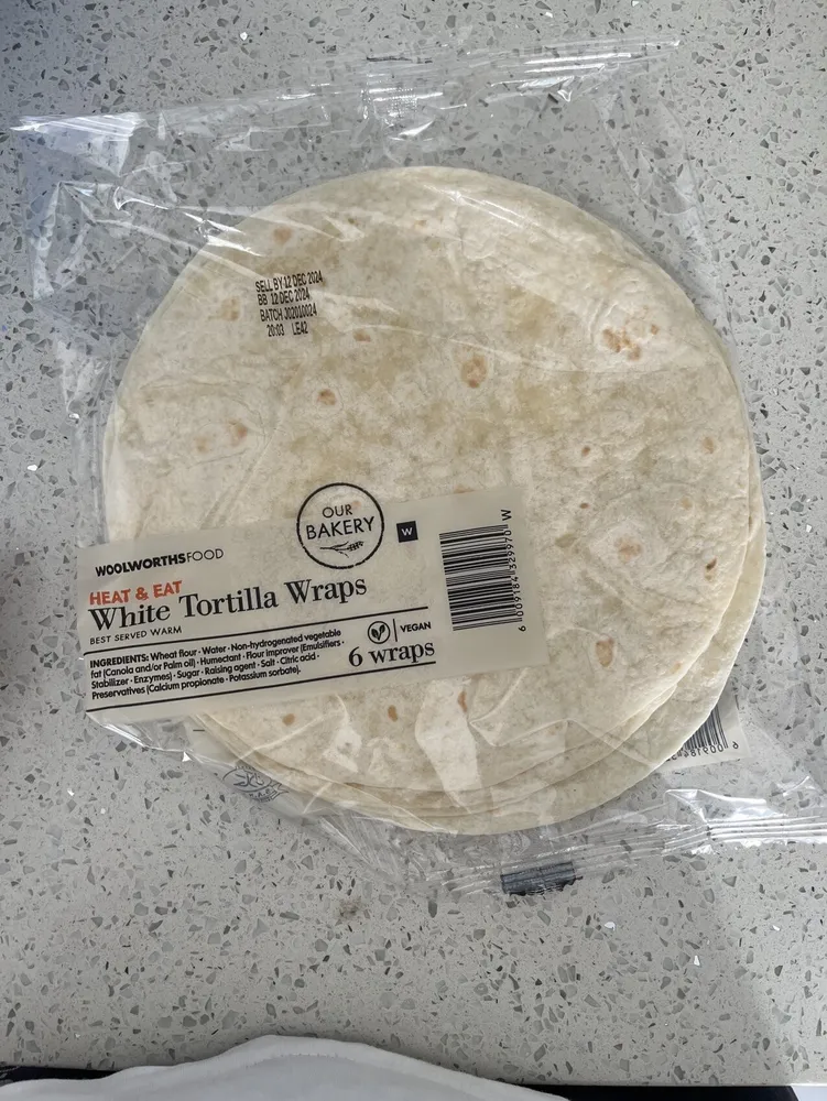 White Tortilla Wraps