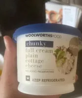 chunky full cream plain cottage cheese