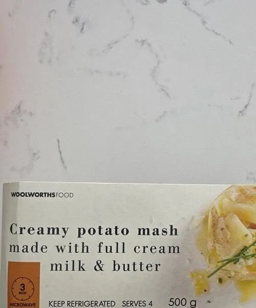 Creamy potato mash made with full cream milk & butter
