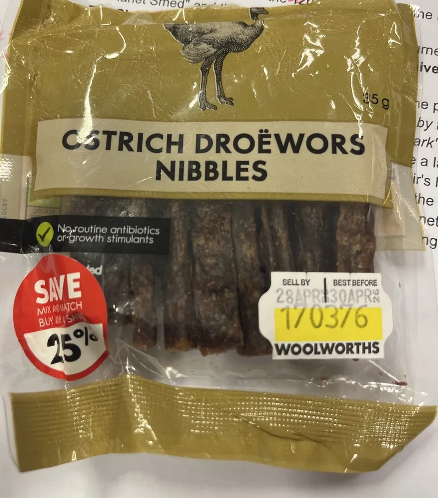 OSTRICH DROËWORS NIBBLES
