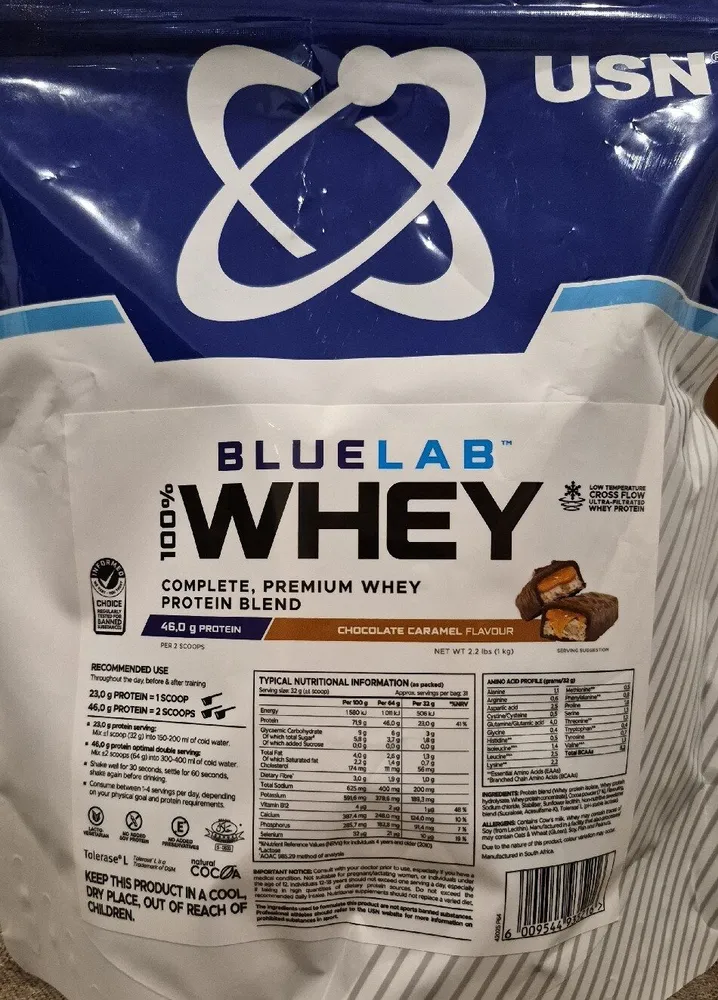USN Bluelab Whey Chocolate Caramel Flavour