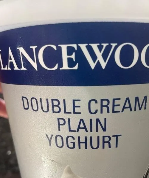 Double cream plain yoghurt