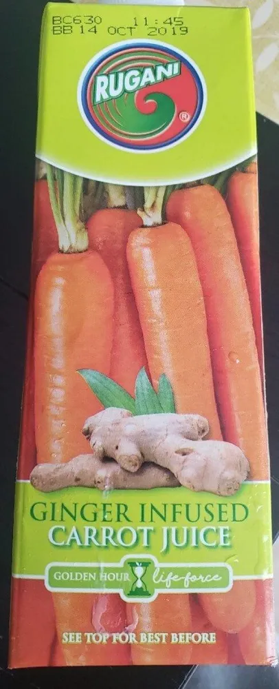 Ginger infused carrot juice