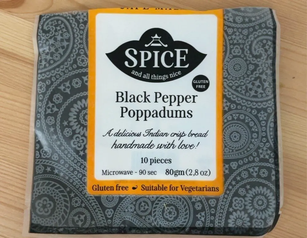 Black Pepper Poppadums