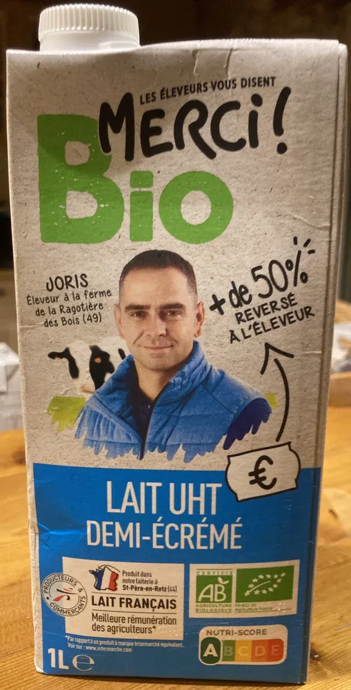 Lait UHT demi-écrémé