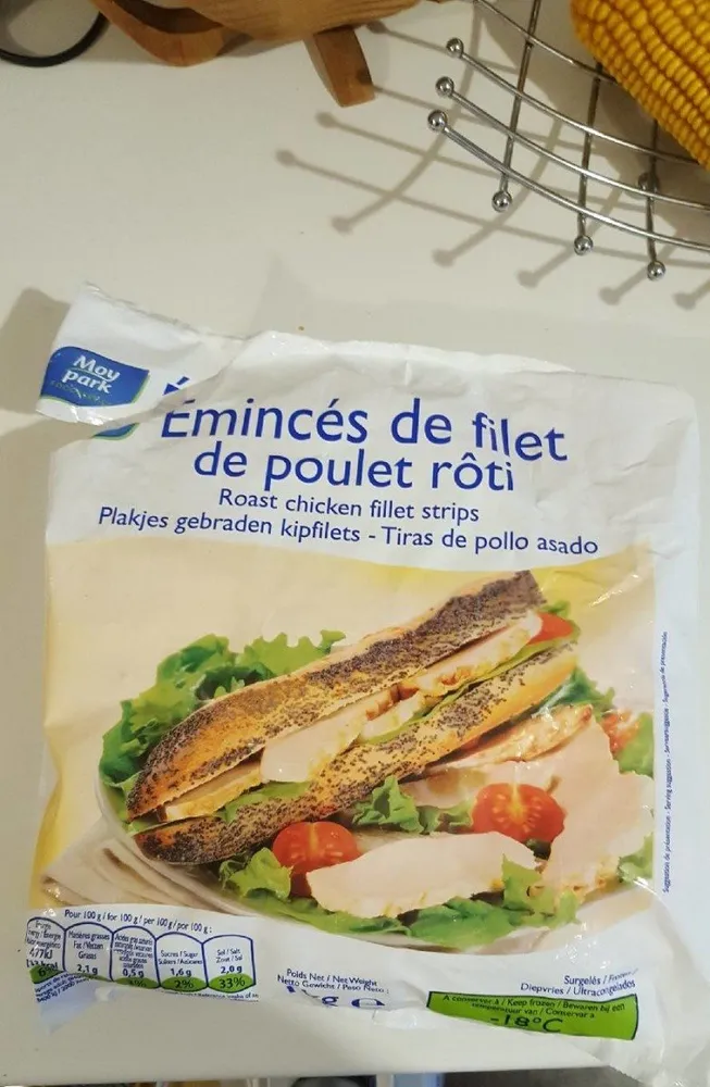 Émincé de filet de poulet rôti