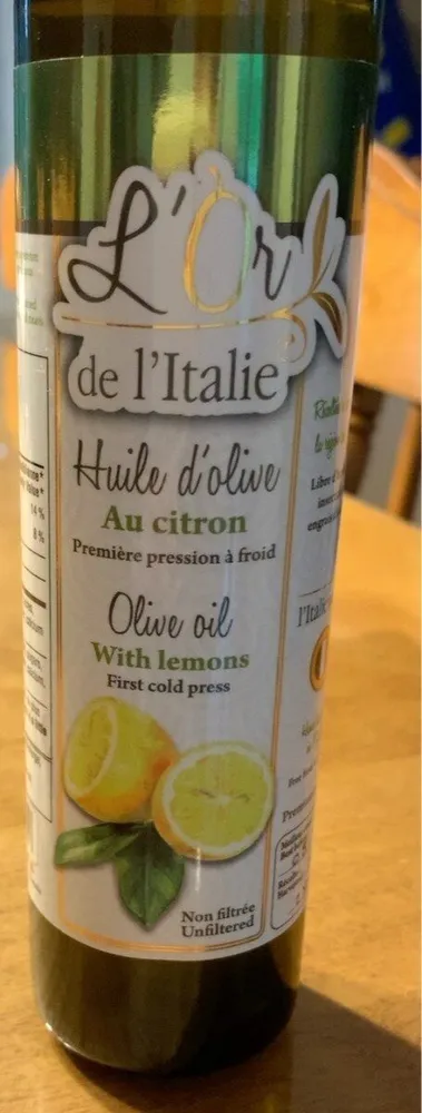 Huile d’olive au citron