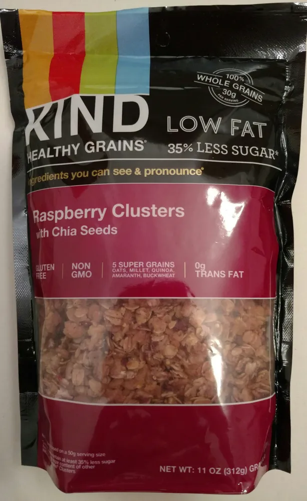 Raspberry Clusters with Chia Seeds