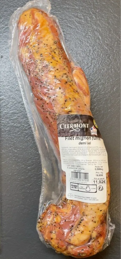 Filet mignon fumé demi sel