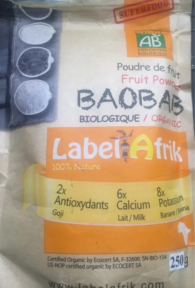 Poudre de fruit baobab
