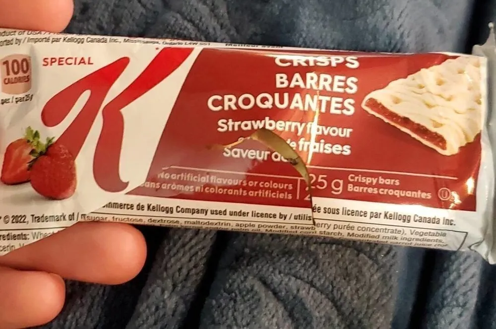 Barres croquantes fraises