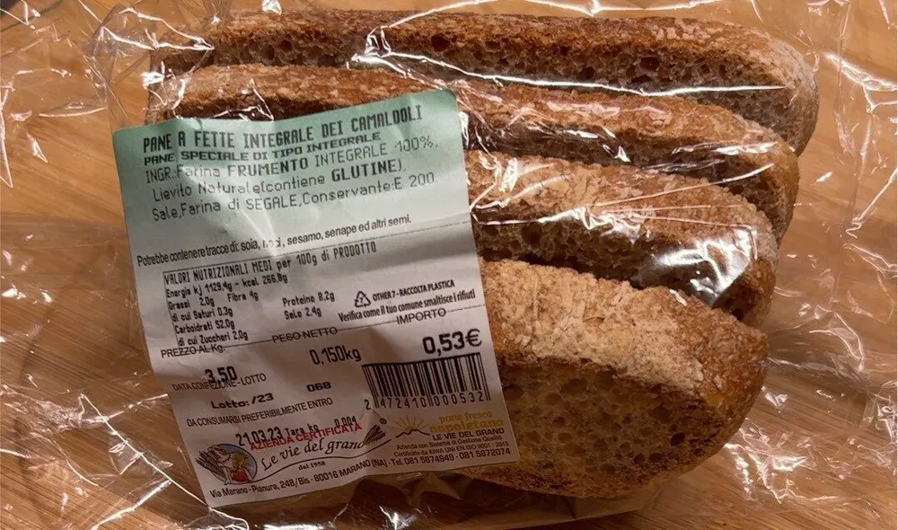 Pane a fette integrale dei Camaldoli