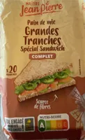 Pain de mie Grandes Tranches Spécial Sandwich Complet