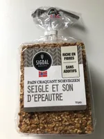 Pain craquant norvegien seigle et son d'epeautre