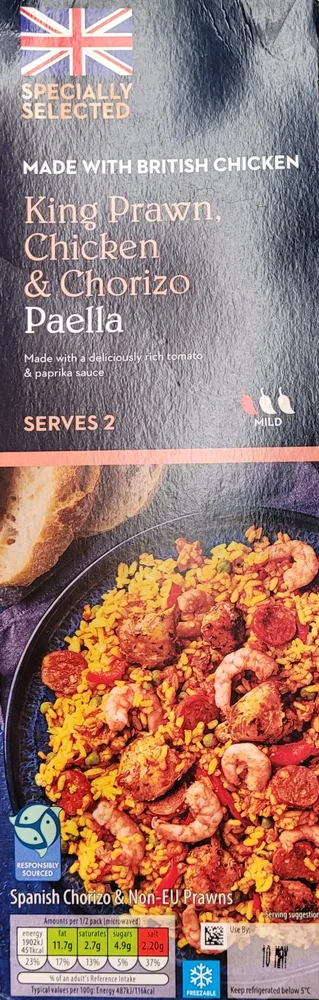 King Prawn, Chicken and Chorizo Paella